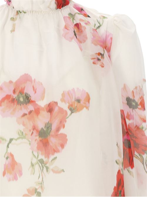 Camicetta fluttuante esplosione di luce ZIMMERMANN | 1135TSS246CREAM/RED FLORAL